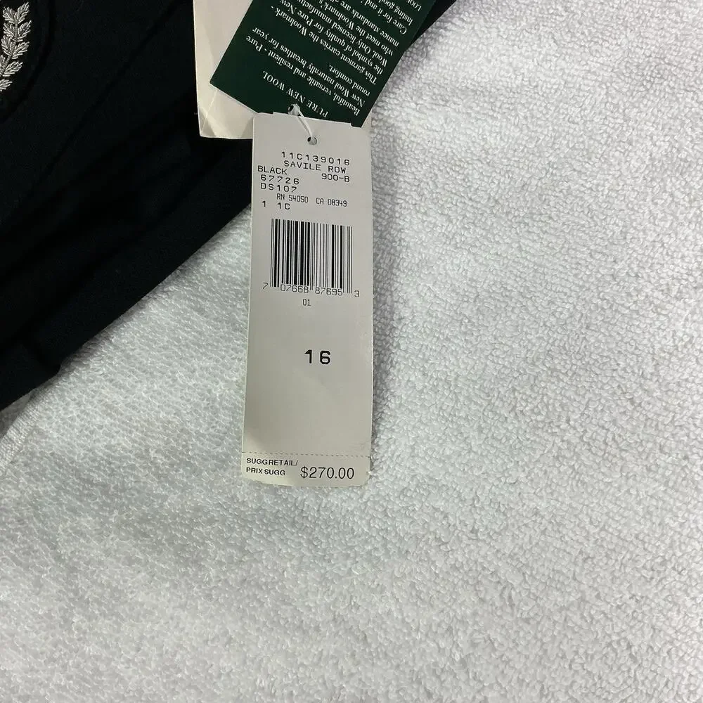 Vtg Women’s Lauren Ralph Lauren Black Long Coat With Tags - Picture 15 of 16